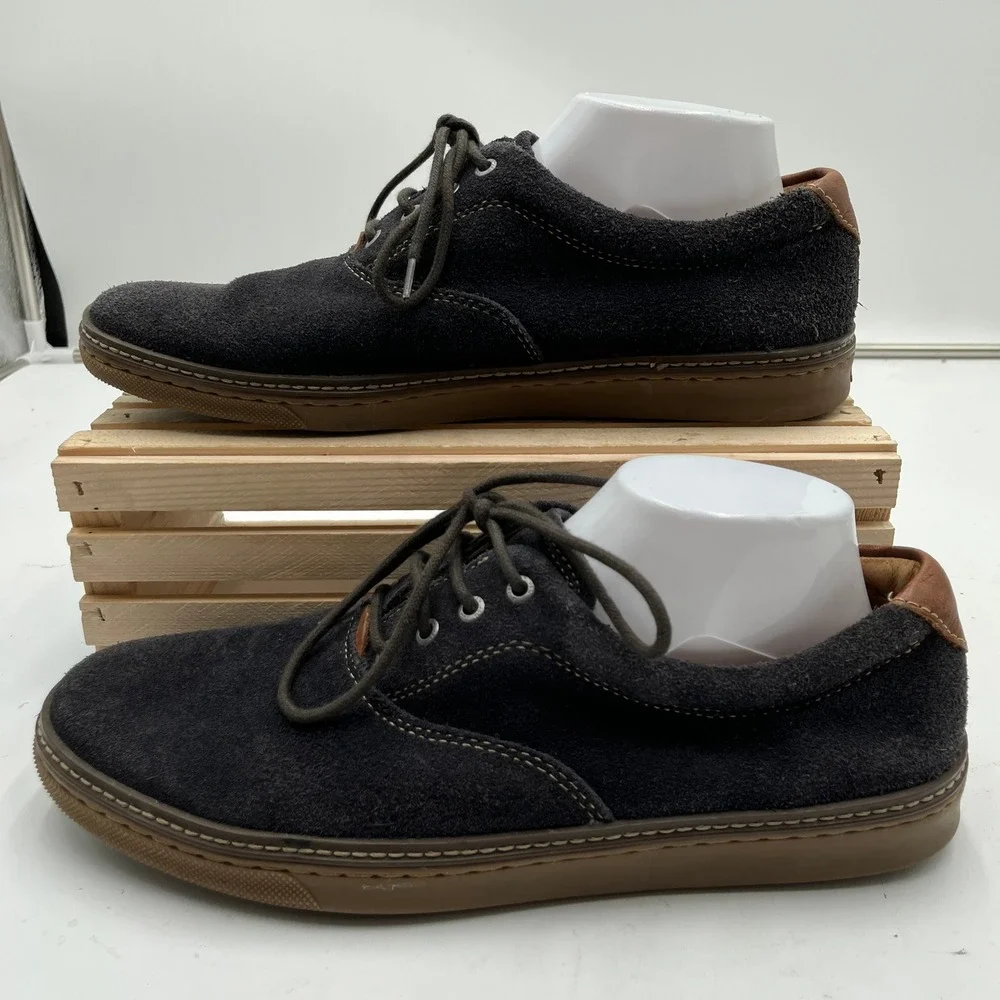 Johnston & Murphy Oxford Shoes Suede Casual Dark Gray Mens 10.5M 59-10717